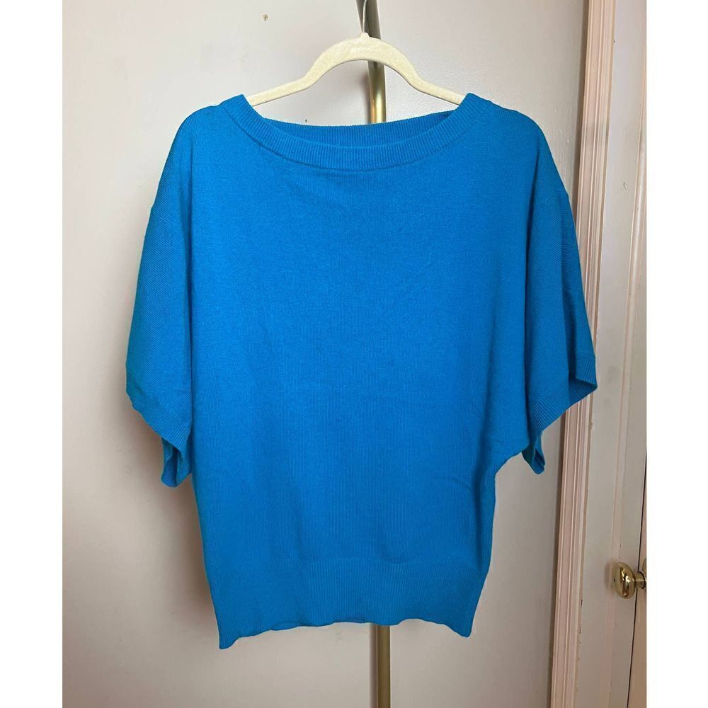 CASHMERE Per Se Blue Dolman Sleeve Cashmere Sweater Sz. XS